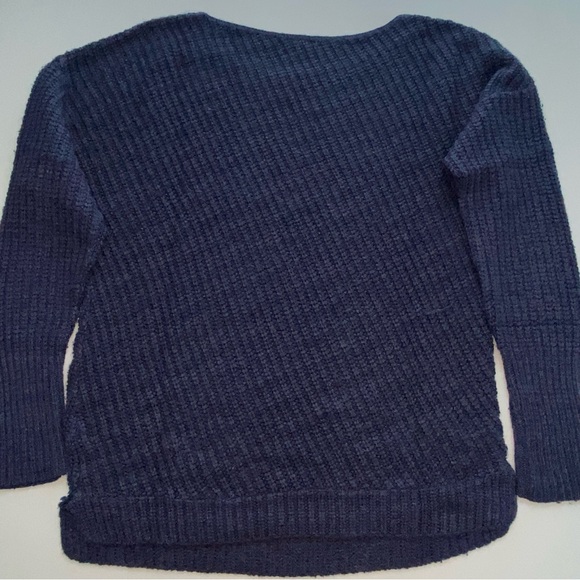 Francesca's Collections Deep Blue Crew Neck Sweater - Picture 2 of 8